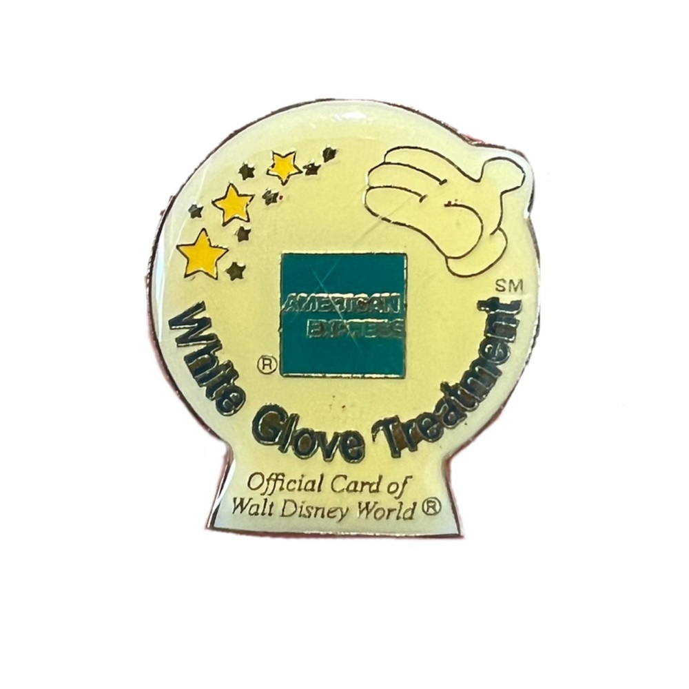 WDW American Express AMEX White Glove Treatment Vtg Rare Disney Pin 8921